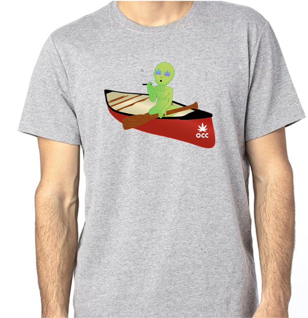 The Alien is Canoeing Premium Graphic T-Shirt