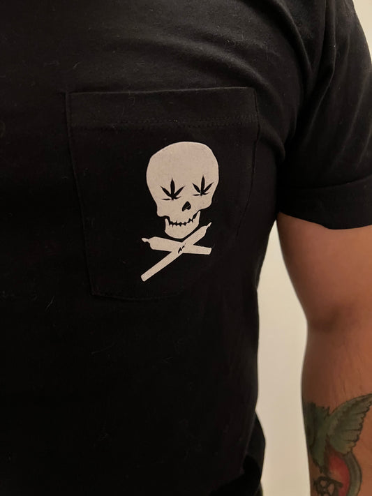Skull and Cross Joints Pocket T-Shirt